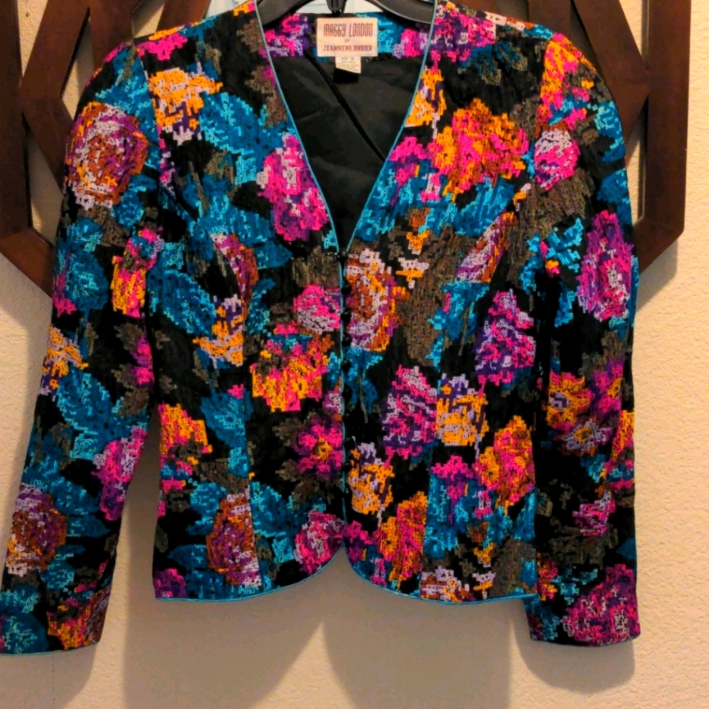 Vintage Silk Maggie London Blazer
